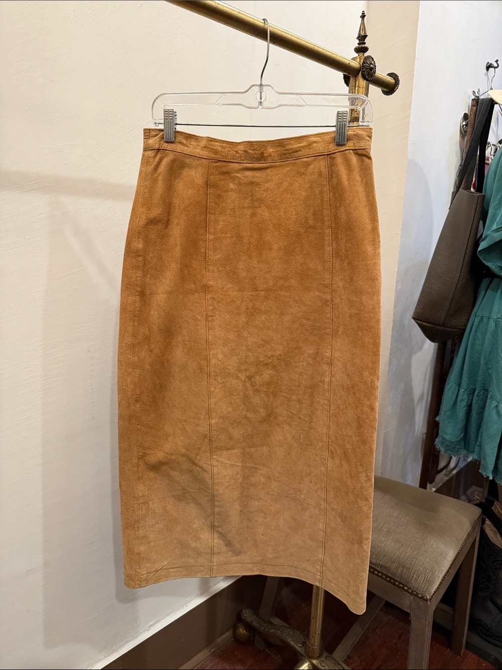Suede skirt
